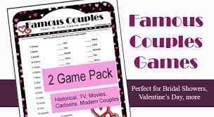 Think you know a lot about halloween? Printable Famous Couples Trivia Game Valentines Bridal Showers