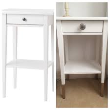 Ikea Hemnes Bedside Table Chalk Painted Gold Dipped Ikea Hemnes Ikea Side Table Bedside Table Ikea