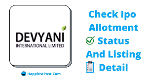 Bidders are advised to check at either bse website or at the official registrar link intime. Devyani International Ipo Allotment Status Check Ipo Allotment Status Of Devyani International