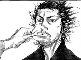 The Crookedest Smile Sasaki Kojiro Pinching Myamoto Musashi S Cheek As a young man he embarks on a journey to become the strongest samurai after being exiled from his village. the crookedest smile sasaki kojiro