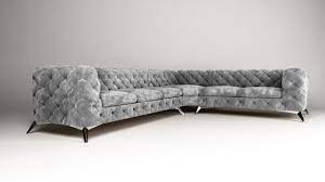 Über 100 000 artikel ✓ gratis versand & rückversand mehr zeigen. Chesterfield Royal Ecksofa Hocker Hellgrau Stoff Samt Modular Farben Neu Ebay