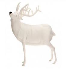 59 White Handcrafted Soft Plush Reindeer Stuffed Animal In 2021 White Reindeer Reindeer Soft Plush