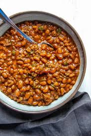 Wrapped in bacon, grilled, topped with beans, onion, and mustard make a new favorite to . Southern Baked Beans Layers Of Happiness