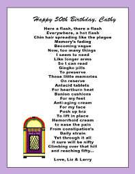 Fifties Birthday Rhymes 50th Birthday Poems Birthday Poems