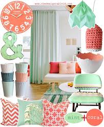Coral Mint ǀ Colour Coded Inspiration ǀ The Design Tabloid Guest Bedroom Colors Living Room Colors Mint Living Rooms
