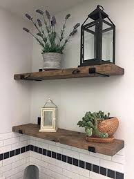 The rustica industrial shelf bracket gives the shelf a floating appearance as the bracket plays the roll of a large knee brace allowing a gap between the wall and your shelf. Luckin Heavy Duty Shelf Bracket 10 Inch Rustic Black Wall Bracket For Floating Shelf Forged Steel Shelf Bracket 2 Pack Buy Online In Cayman Islands At Cayman Desertcart Com Productid 133802959