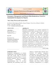 Threatened or injured and damaged communities. Pdf Emergency Management And Disaster Risk Reduction As Tools For Sustainable Development In Nigeria