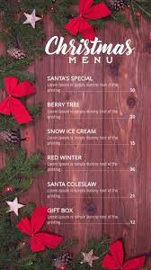 Christmas Holiday Menu In 2020 Xmas Menu Holiday Flyer Design Christmas Menu