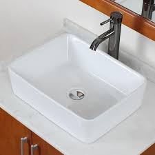 Brand New Bathroom White Square Ceramic Porcelain Vessel Sink For Faucet Vanity Bathroom Sink Sink Rectangular Sink Bathroom