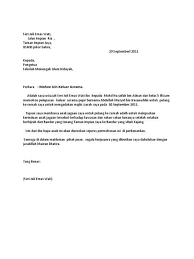 Contoh surat rasmi cuti sekolah balik kampung. Contoh Surat Kiriman Rasmi Word Kumpulan Contoh Surat Dan Soal Terlengkap