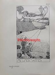 My Lady Wind, Olive Allen (Birds & Beasts On Reverse), Book Illustration,  1901
