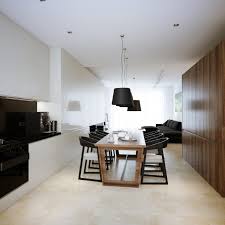 white walnut kitchen dinerinterior