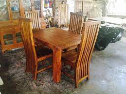 With the leaf up you can seat six people. For Sale Solid Narra Dining Wood Furniture Philippines Facebook