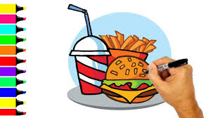 Below incredibly realistic everyday objects are drawn by italian artist creative food food drawing food food art real food recipes food illustration design food cartoon traditional food food illustrations. How To Draw Fast Food Junk Food Drawing Step By Step Youtube