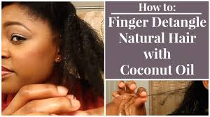 People have created different ways to retain moisture for. How To Finger Detangle Natural Hair W Coconut Oil Natural Hair Styles Detangling Natural Hair Coconut Oil Natural Hair