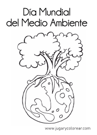 Dibujos para colorear del día mundial del medio ambiente para niños. Dibujos Para Colorear Medio Ambiente Jugar Y Colorear