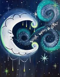 34 Ideas Painting Moon And Stars Canvases Moon Painting Canvas Moon Painting Art Painting