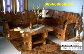 Model kursi kayu jati & mahoni wahana kayu. Kursi Sudut Akar Jati Harga Murah