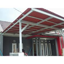 Harga atap spandek kanopi baja ringan. Kanopi Canopy Baja Ringan Atap Spandek Pasir Tiang Single Shopee Indonesia