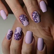 This design can be easy done on short nails just remove manichira french and. Purple Nails Art Addicfashion
