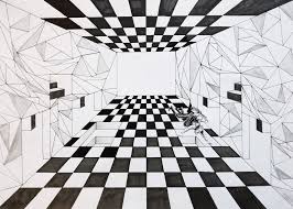 Kunst grundschule projekte zeichnen kunsterziehung mondrian zeichenunterricht kunstunterricht kunstideen kunstbilder. Kui Op Art Trifft Fluchtpunkt Und Zentralperspektive Im Kunstunterricht