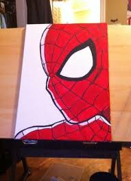 65 Trendy Ideas For Painting Ideas For Kids On Canvas Canvases In 2020 Spiderman Painting Mini Canvas Art Cute Canvas Paintings