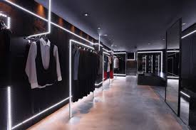 Product Focus With A Simple Line Of Light Black Barrett Store In Hong Kong Retail Design Design Shop Interior Design