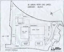The Factory Plan Of Delorean Motor Cars Ltd In Dunmurry Northern Ireland Uk Delorean Dream Cars Motor Car