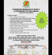 Temukan lowongan kerja pt kim star dan peluang kerja di tanjung morawa yang ditemukan oleh. Info Kerja Medan Archives Laman 9 Dari 15 Loker Medan Desember 2019