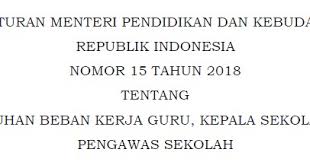Sarjana muda 15095 602 15697. Permendikbud Nomor 15 Tahun 2018 Tentang Pemenuhan Beban Kerja Guru Kepala Sekolah Dan Pengawas Sekolah Dadang Jsn