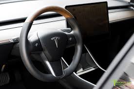 Tesla Model 3 Y Open Pore Wood Steering Wheel Tesla Model Steering Wheel Tesla