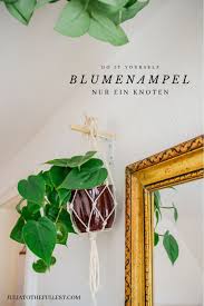 Diy Makramee Blumenampel Videoanleitung Mit Nur Einem Knoten Blumenampel Blumenampel Selber Machen Blumen Ampel