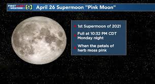 April's full moon is designated as the pink moon, but the name is not directly related to its color. Ki5vvpqkjuld0m