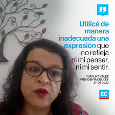 Se está tergiversando”. Catalina Vélez, presidenta del CES, se pronuncia en  una carta por la “inadecuada” expresión 'cholo' en comparecencia virtual  ante Comisión de Educación de la Asamblea. Detalles »  https://bit.ly/CtliVlzCndll