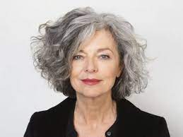 Choppy pixie cut for thick hair. Silver Model Management Paris Long Gray Hair