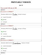 Oh, this is way easier to. Quiz 20 Printable Version Quiz 20 You Scored 100 Out Of 100 Question 1 Your Answer Is Correct Re Write The Following As A Power Series A K 0 B K 0 C Course Hero