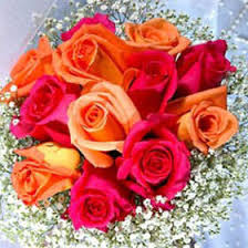 The quintessential special flower, roses are actually perfect for any occasion. Gorgeous Bridal Rose Bouquets Dark Pink And Orange Roses Globalrose