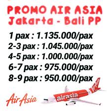 Dengan slogan now everyone can fly, airasia menjangkau sekitar 100 tujuan dari 15 negara termasuk indonesia. Promo Tiket Air Asia Jakarta Bali Shopee Indonesia