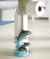 Dolphin Toilet Paper Holder Dolphin Decor Sea Decor Toilet Paper Holder