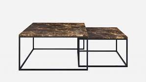 Das gängigste material für marmor couchtisch ist stein. 2er Set Quadratische Marmor Couchtische Dark Emperador Braun Aime Te