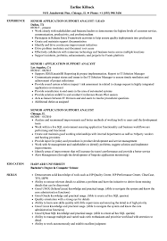 senior application support analyst