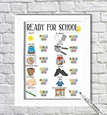 School Morning Daily Routine Chart Weekly Reward Chart Pecs Adhd Autism Ebay