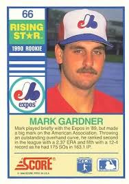1990 Score Rising Stars Mark Gardner #66 Rookie RC