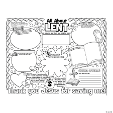 In many churches, the six weeks leading up to easter are celebrated as the lenten season. Color Your Own All About Lent Posters Oriental Trading