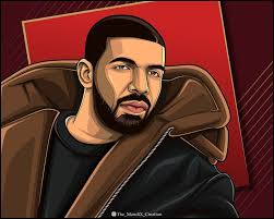 drake vector art/cartoon portrait by mandix