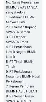 Pjka (perusahaan jawatan kereta api), sekaran menjadi pt. Sebutkan 10 Contoh Bumn Dan Sda Yg Dikelola Brainly Co Id