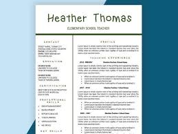 If you're a teacher or your're looking for a job as a professor this resume template is perfect for you. Teacher Resume Teacher Cv Teaching Resume Cover Letter Instant Download Elementary Resumes Teaching Resources