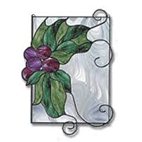 This piece is 3 dogwood flowers of pink with a dichroic center and 9 green leaves with a background. Floral