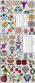 Schemi A Punto Croce Cornici E Bordi Con Fiori Colorati Fiori A Punto Croce Punto Croce Tavole Punto Croce