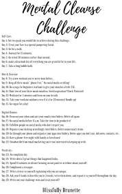 Mental Cleanse Challenge Week 1 Self Positivity Motivation